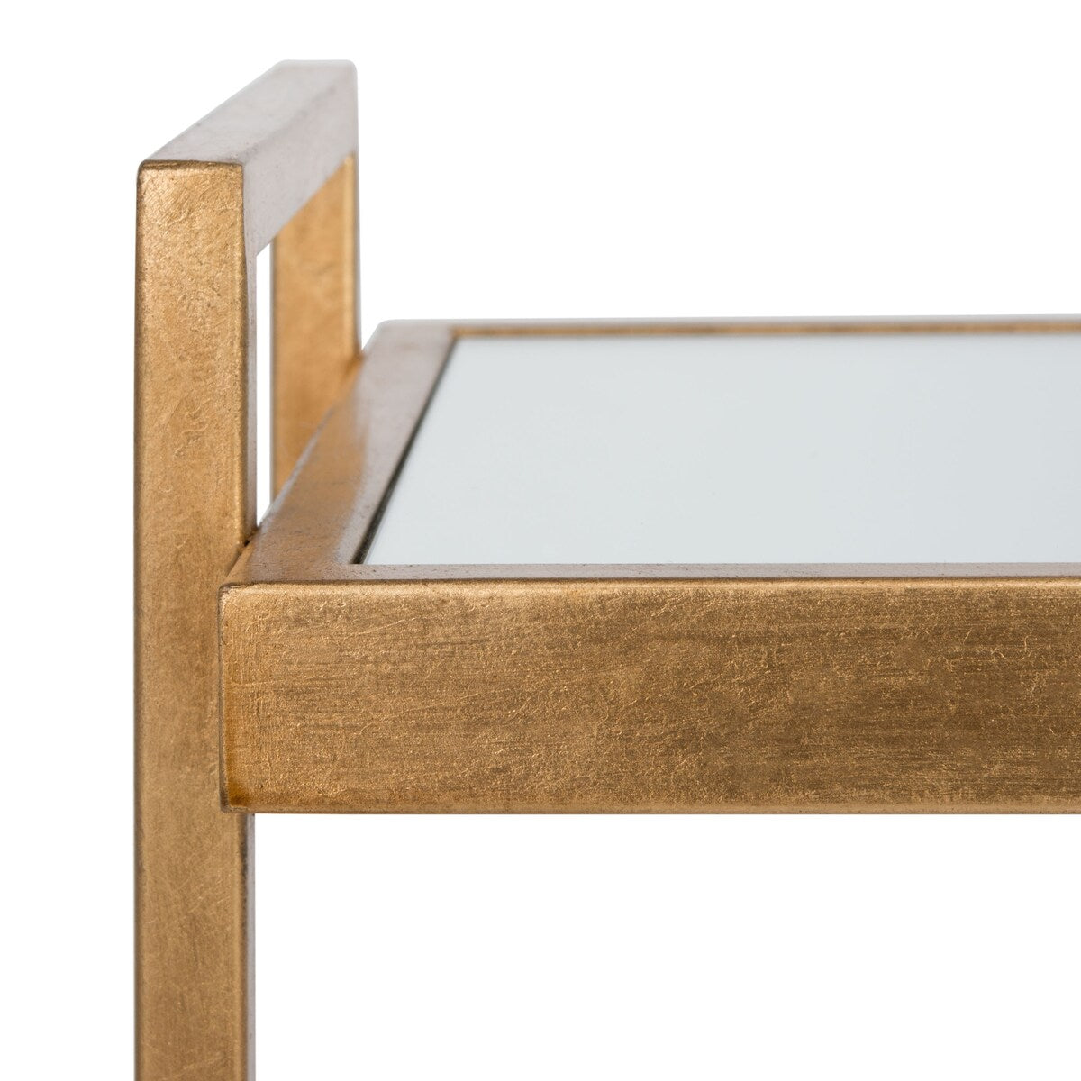 SAFAVIEH Treasures Romona Gold/ Mirror Top Accent Table - 17.2" x 12" x 20" - 17Wx12Dx20H