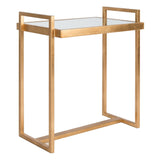 SAFAVIEH Treasures Romona Gold/ Mirror Top Accent Table - 17.2" x 12" x 20" - 17Wx12Dx20H