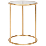 SAFAVIEH Treasures Sonya Gold/ Mirror Top Accent Table - 15" x 15" x 19.7" - 15Wx15Dx20H