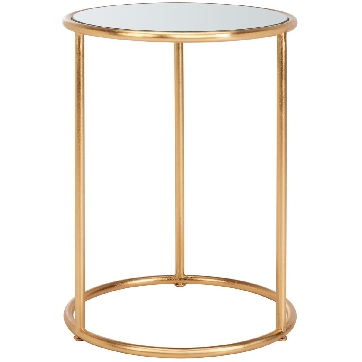 SAFAVIEH Treasures Sonya Gold/ Mirror Top Accent Table - 15" x 15" x 19.7" - 15Wx15Dx20H