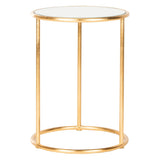 SAFAVIEH Treasures Sonya Gold/ Mirror Top Accent Table - 15" x 15" x 19.7" - 15Wx15Dx20H