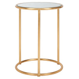 SAFAVIEH Treasures Sonya Gold/ Mirror Top Accent Table - 15" x 15" x 19.7" - 15Wx15Dx20H