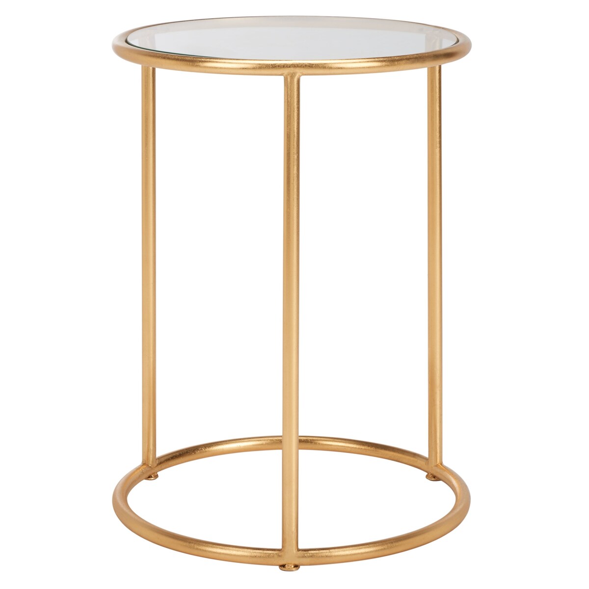 SAFAVIEH Treasures Sonya Gold/ Mirror Top Accent Table - 15" x 15" x 19.7" - 15Wx15Dx20H