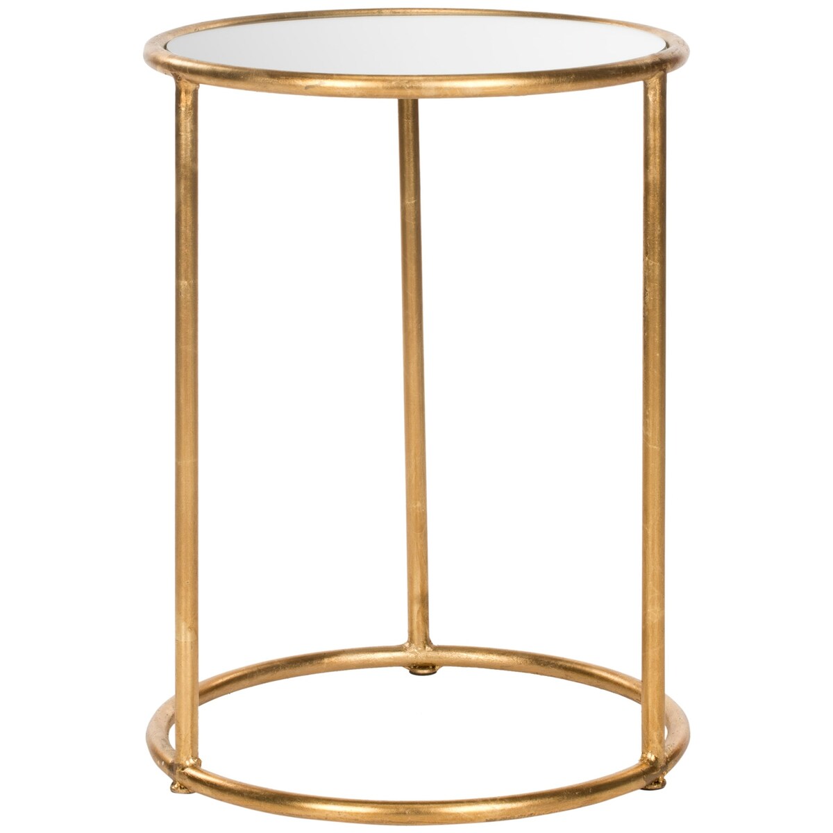 SAFAVIEH Treasures Sonya Gold/ Mirror Top Accent Table - 15" x 15" x 19.7" - 15Wx15Dx20H