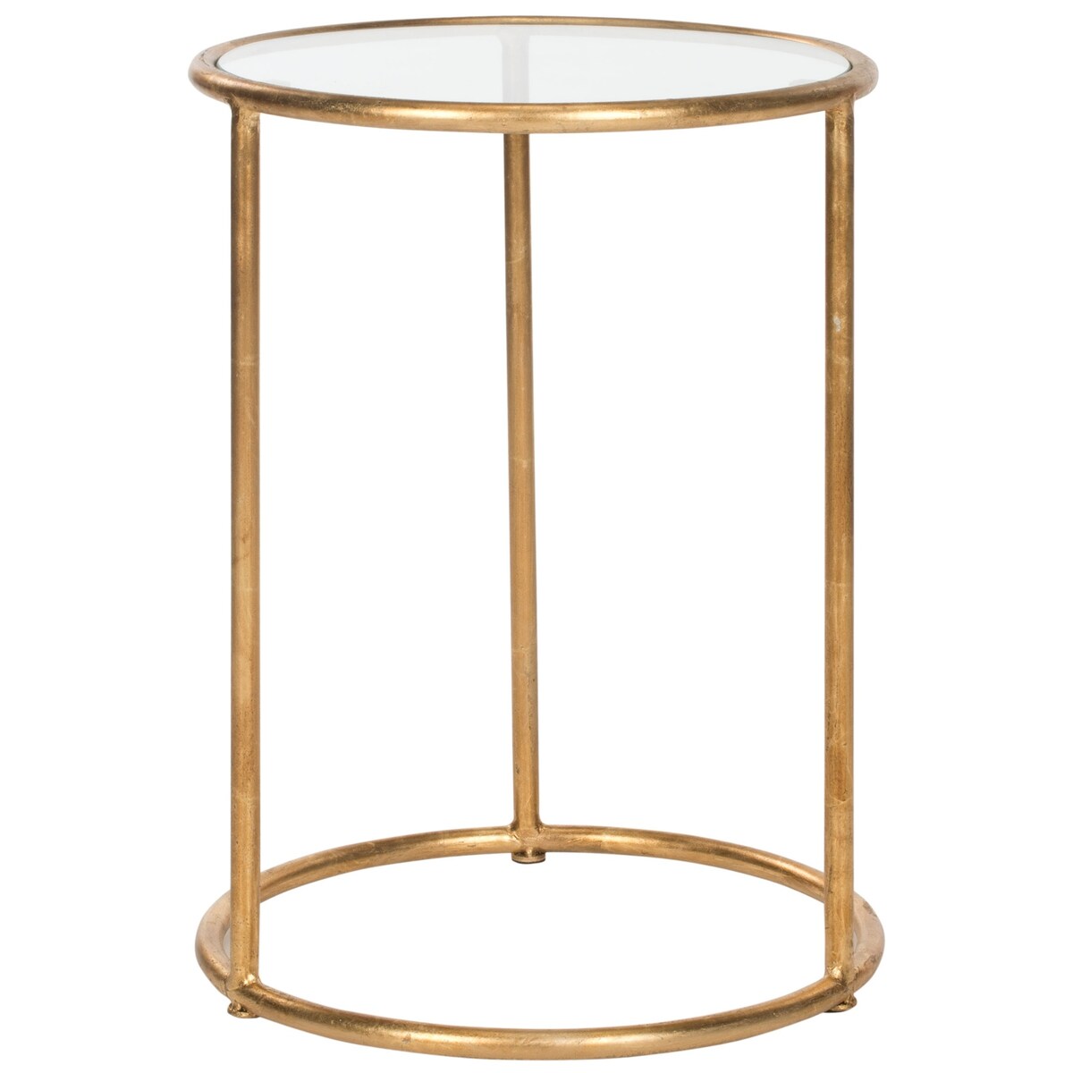 SAFAVIEH Treasures Sonya Gold/ Mirror Top Accent Table - 15" x 15" x 19.7" - 15Wx15Dx20H