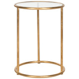 SAFAVIEH Treasures Sonya Gold/ Mirror Top Accent Table - 15" x 15" x 19.7" - 15Wx15Dx20H