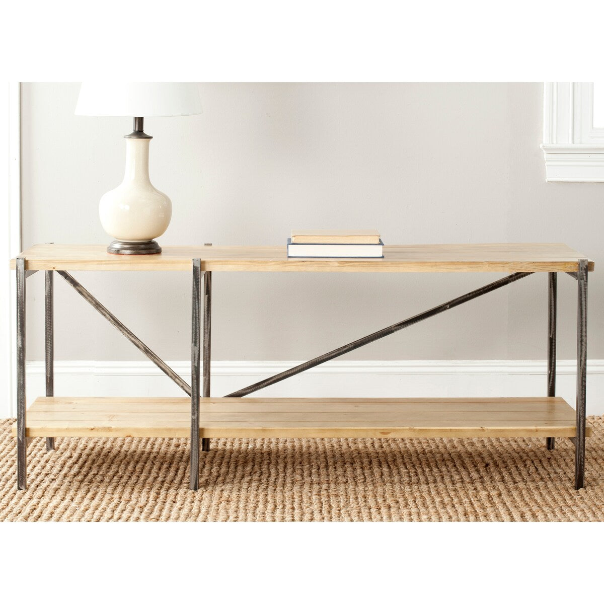 SAFAVIEH Tressa Natural Console Table - 55.1" x 17" x 22.2" - 55Wx17Dx22H