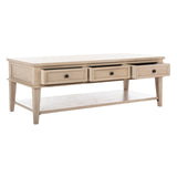 SAFAVIEH Tressie Sepia Traditional Rectangle Coffee Table - 54" x 23.6" x 19.3" - 54Wx24Dx19H