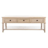 SAFAVIEH Tressie Sepia Traditional Rectangle Coffee Table - 54" x 23.6" x 19.3" - 54Wx24Dx19H