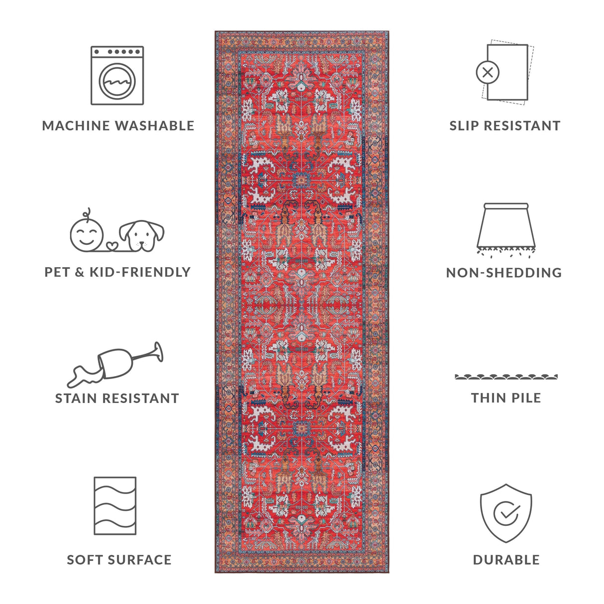 SAFAVIEH Tucson Annaig Transitional Machine Washable Rug