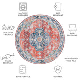 SAFAVIEH Tucson Hlin Transitional Machine Washable Rug