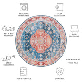 SAFAVIEH Tucson Hlin Transitional Machine Washable Rug