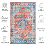 SAFAVIEH Tucson Hlin Transitional Machine Washable Rug