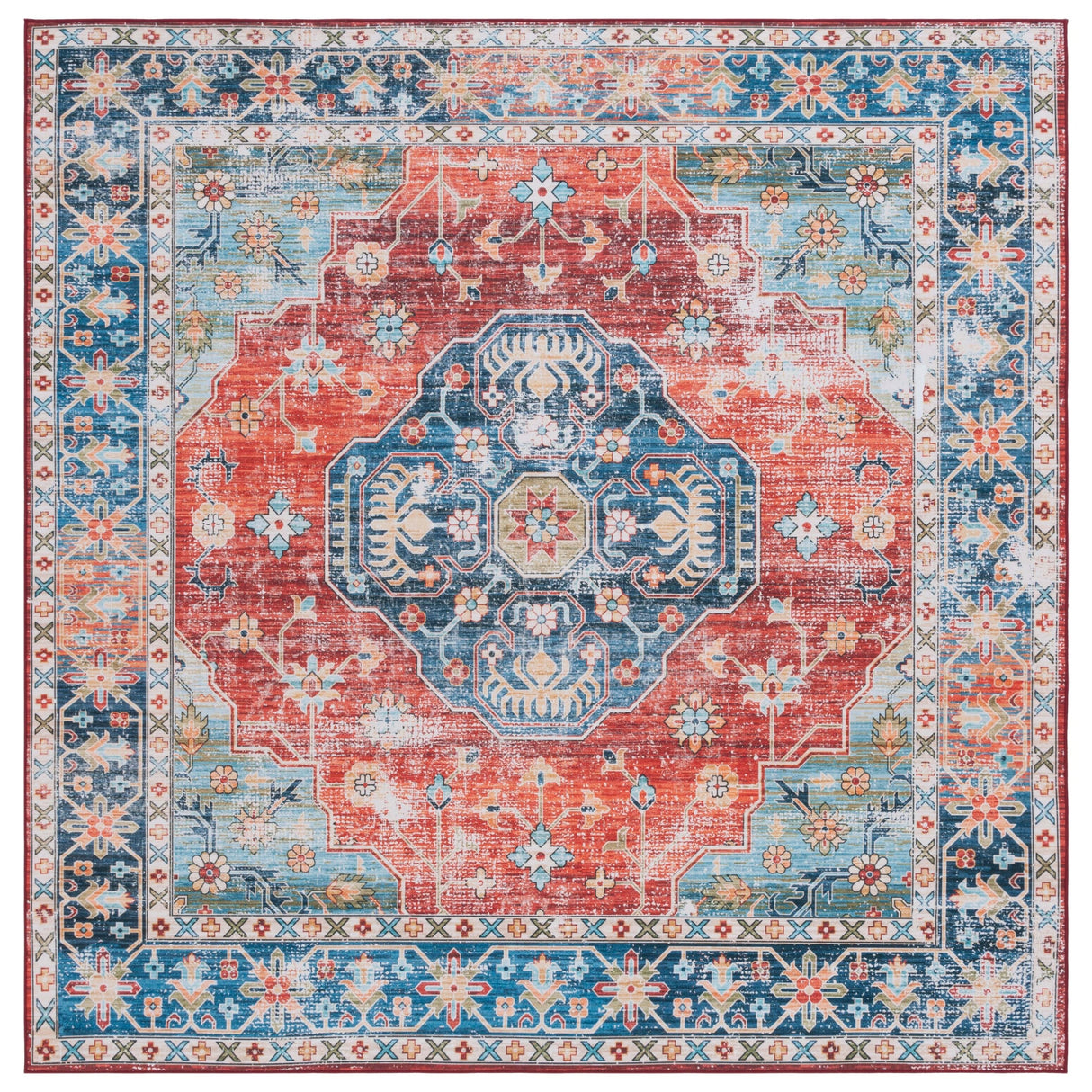 SAFAVIEH Tucson Hlin Transitional Machine Washable Rug