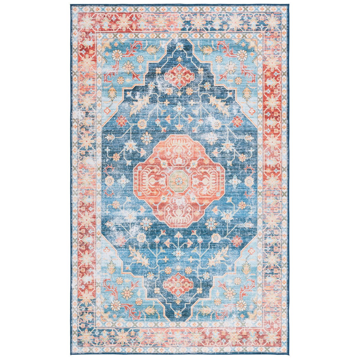 SAFAVIEH Tucson Hlin Transitional Machine Washable Rug