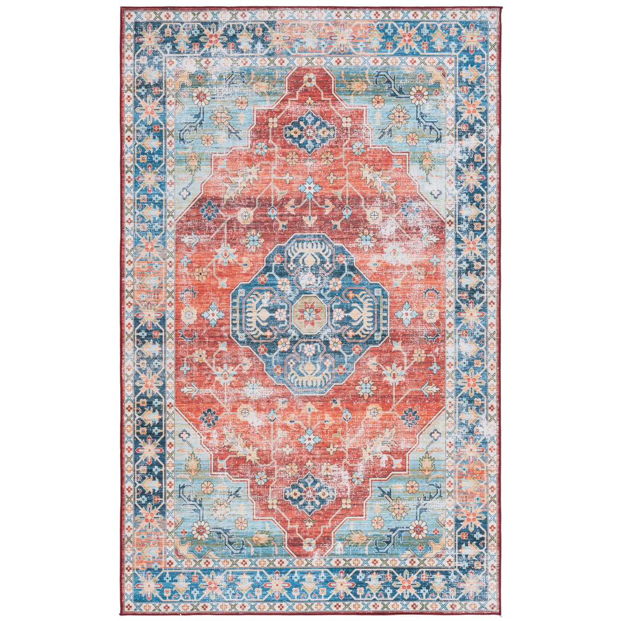 SAFAVIEH Tucson Hlin Transitional Machine Washable Rug