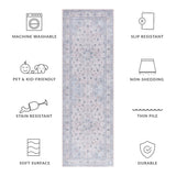 SAFAVIEH Tucson Machine Washable Slip Resistant Abigail Oriental Rug