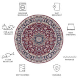 SAFAVIEH Tucson Machine Washable Slip Resistant Aline Traditional Rug