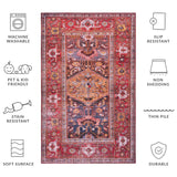 SAFAVIEH Tucson Machine Washable Slip Resistant Armenuhi Traditional Rug