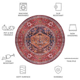 SAFAVIEH Tucson Machine Washable Slip Resistant Armenuhi Traditional Rug