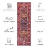 SAFAVIEH Tucson Machine Washable Slip Resistant Armenuhi Traditional Rug