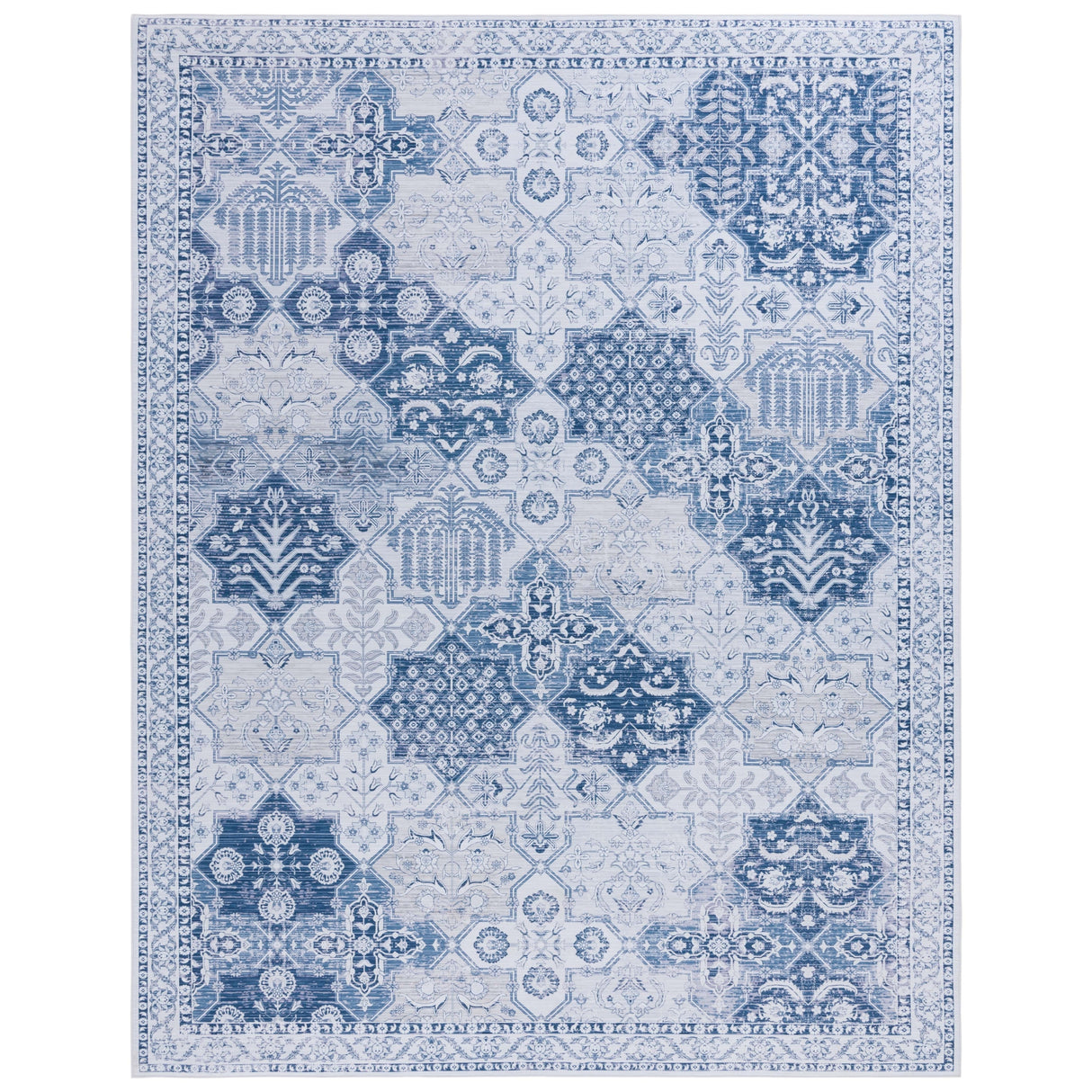 SAFAVIEH Tucson Machine Washable Slip Resistant Biruta Rug