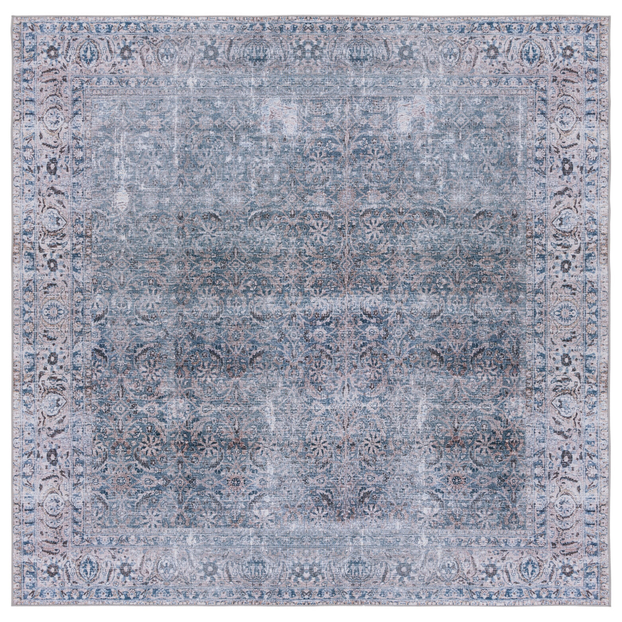 SAFAVIEH Tucson Machine Washable Slip Resistant Daisey Traditional Rug