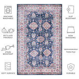 SAFAVIEH Tucson Machine Washable Slip Resistant Daisie Oriental Rug