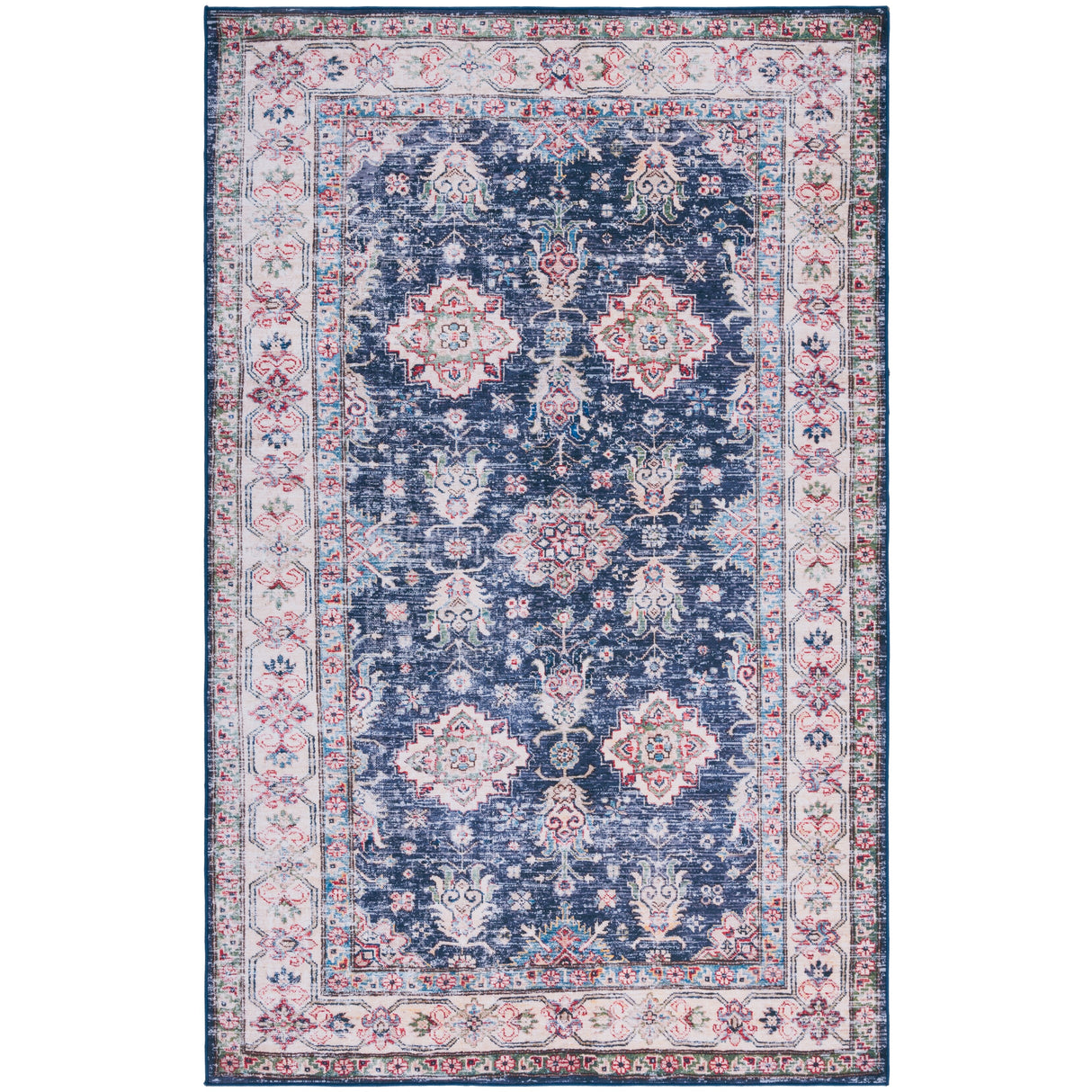 SAFAVIEH Tucson Machine Washable Slip Resistant Daisie Oriental Rug