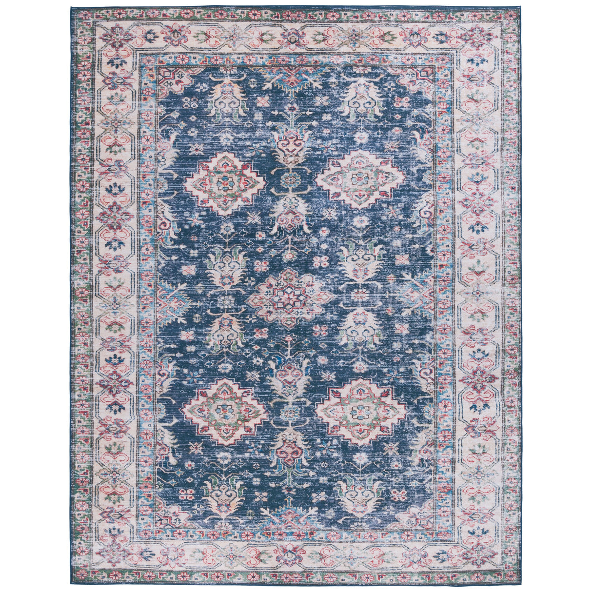 SAFAVIEH Tucson Machine Washable Slip Resistant Daisie Oriental Rug