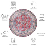 SAFAVIEH Tucson Machine Washable Slip Resistant Fraida Oriental Rug