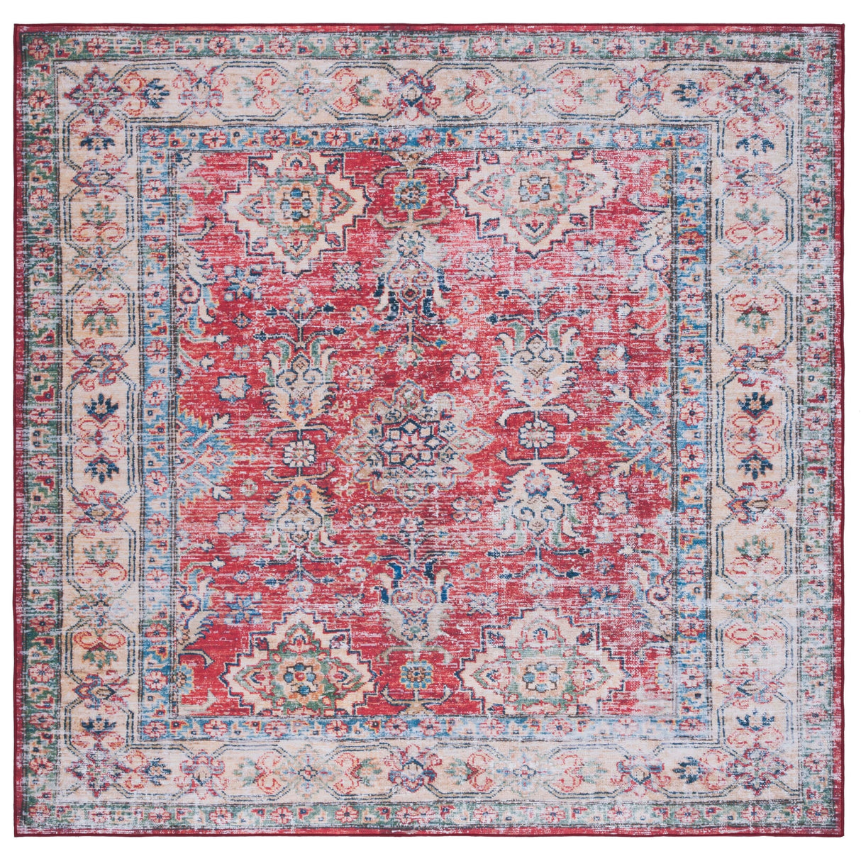 SAFAVIEH Tucson Machine Washable Slip Resistant Fraida Oriental Rug