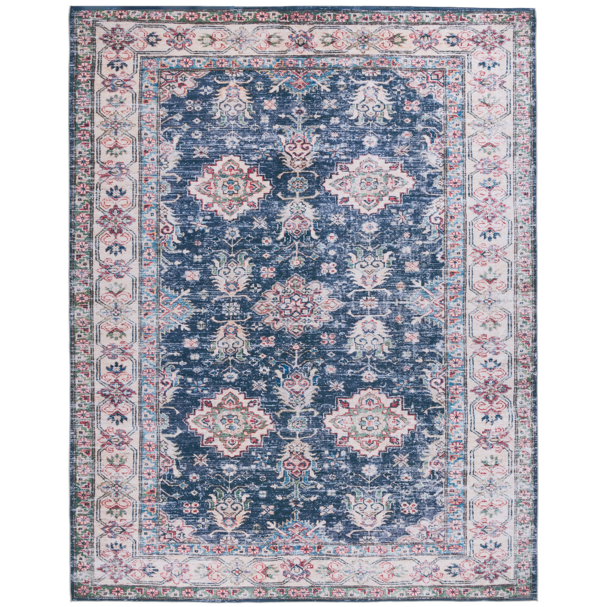 SAFAVIEH Tucson Machine Washable Slip Resistant Fraida Oriental Rug