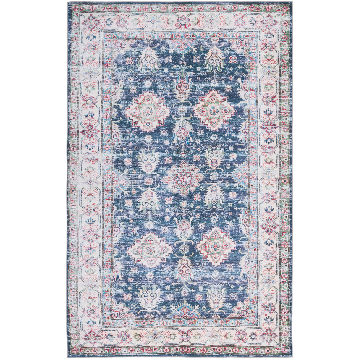 SAFAVIEH Tucson Machine Washable Slip Resistant Fraida Oriental Rug