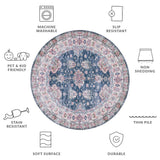 SAFAVIEH Tucson Machine Washable Slip Resistant Fraida Oriental Rug