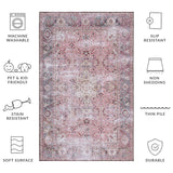 SAFAVIEH Tucson Machine Washable Slip Resistant Jeanne Traditional Rug