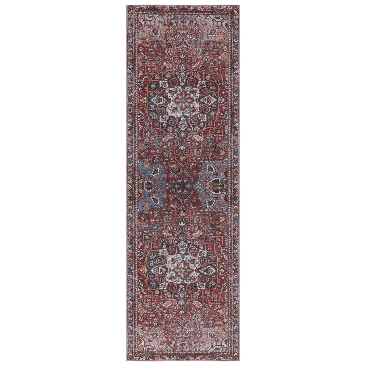 SAFAVIEH Tucson Machine Washable Slip Resistant Kizzie Oriental Rug