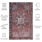 SAFAVIEH Tucson Machine Washable Slip Resistant Kizzie Oriental Rug