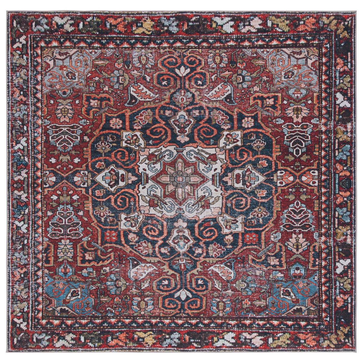 SAFAVIEH Tucson Machine Washable Slip Resistant Kizzie Oriental Rug