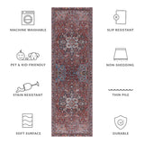 SAFAVIEH Tucson Machine Washable Slip Resistant Kizzie Oriental Rug