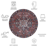 SAFAVIEH Tucson Machine Washable Slip Resistant Kizzie Oriental Rug