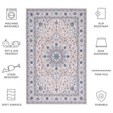 SAFAVIEH Tucson Machine Washable Slip Resistant Koidula Traditional Rug