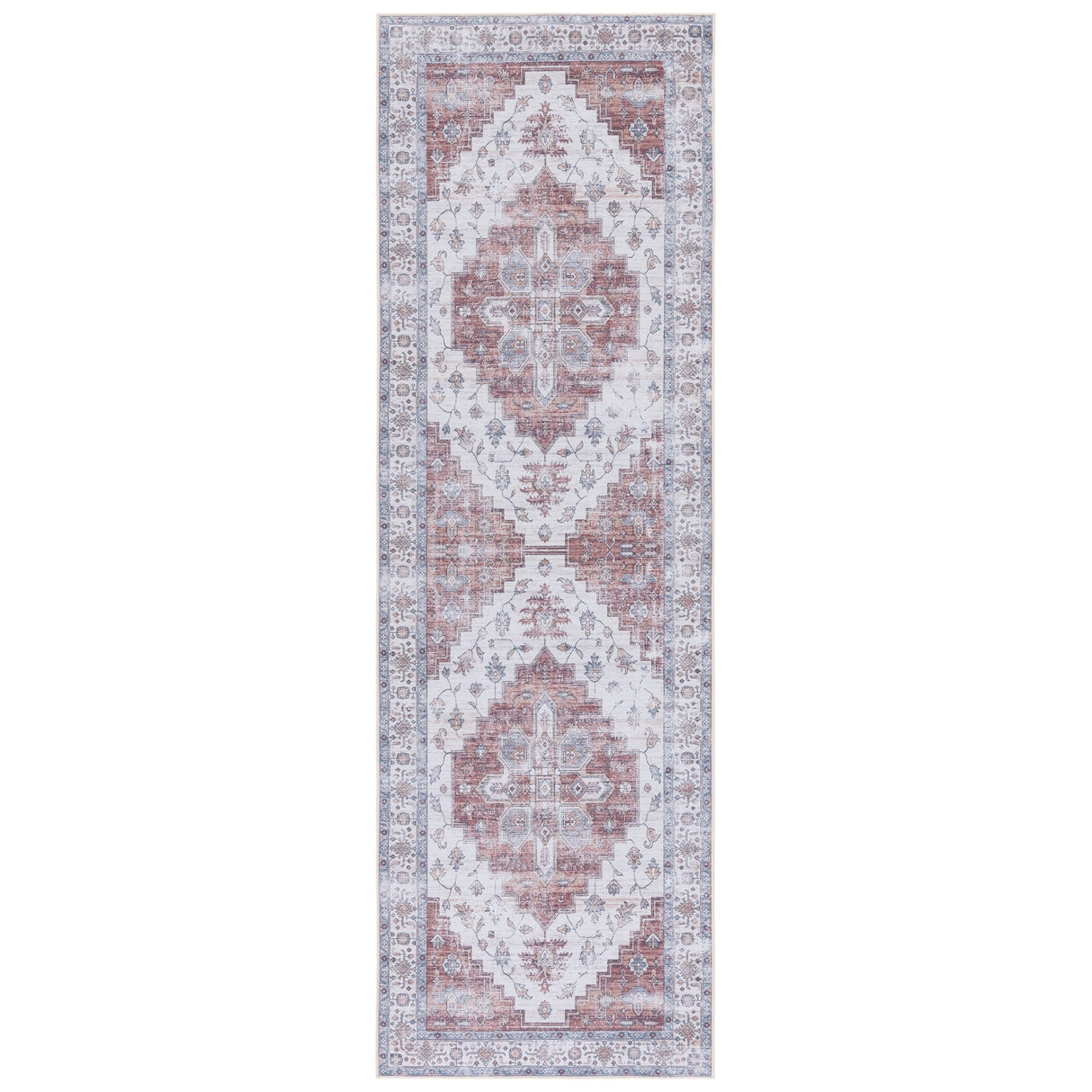 SAFAVIEH Tucson Machine Washable Slip Resistant Malvina Oriental Medallion