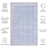 SAFAVIEH Tucson Machine Washable Slip Resistant Nelja Oriental Rug