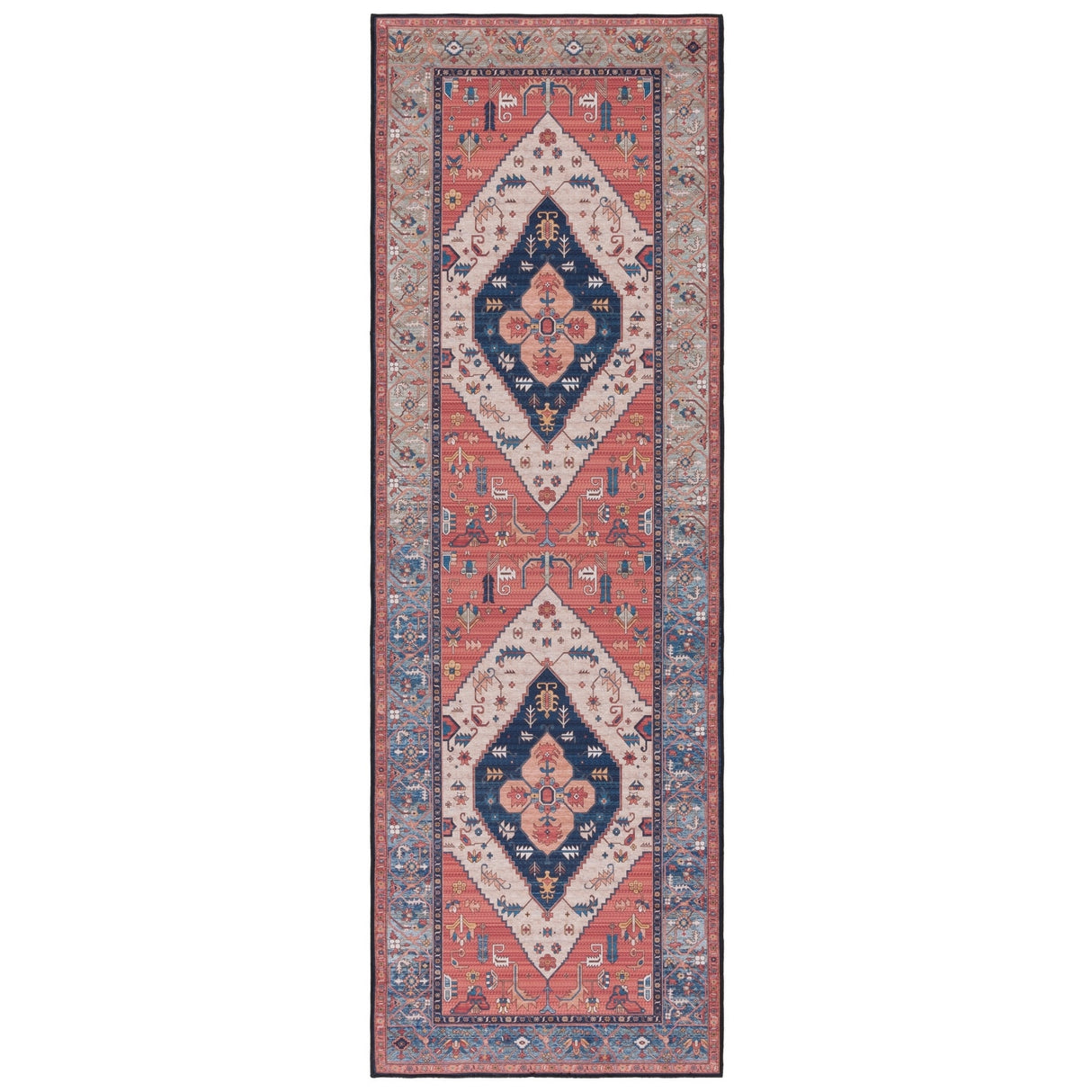 SAFAVIEH Tucson Machine Washable Slip Resistant Ozden Traditional Rug