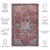 SAFAVIEH Tucson Machine Washable Slip Resistant Rachael Oriental Rug