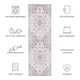 SAFAVIEH Tucson Machine Washable Slip Resistant Theodora Oriental Medallion