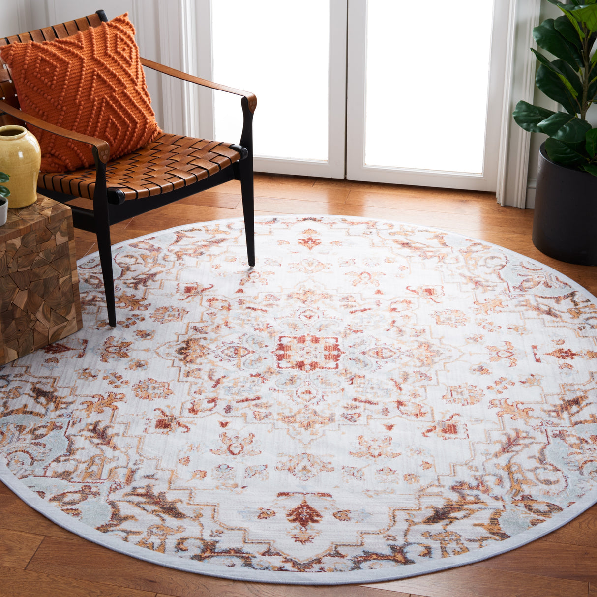 SAFAVIEH Tucson Machine Washable Slip Resistant Theodora Oriental Medallion