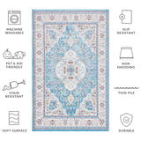 SAFAVIEH Tucson Machine Washable Slip Resistant Willa Traditional Rug