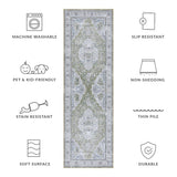 SAFAVIEH Tucson Machine Washable Slip Resistant Willa Traditional Rug